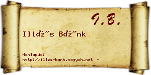 Illés Bánk névjegykártya