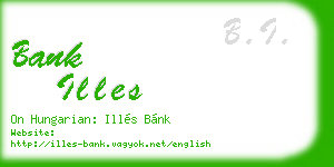 bank illes business card