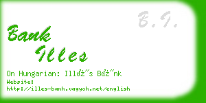 bank illes business card